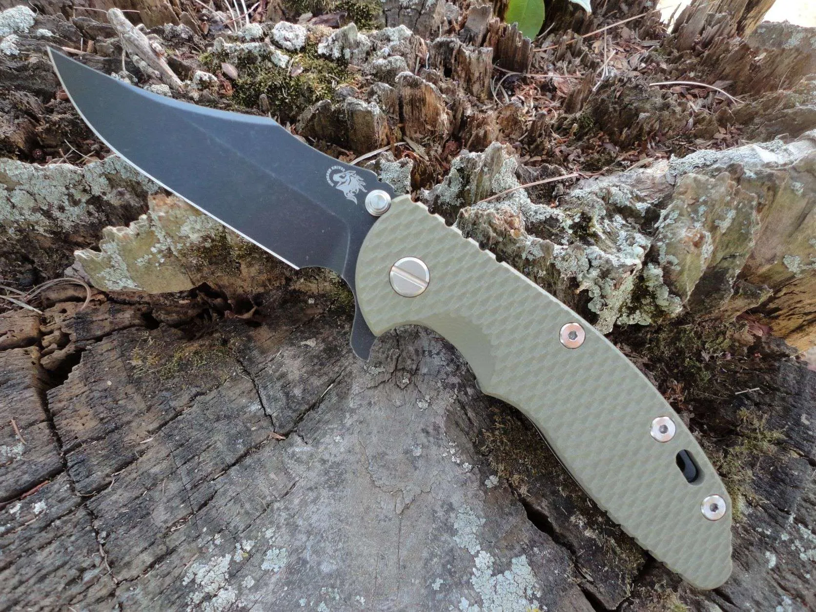 Hinderer XM-18 3.5 Bowie Battle Black-OD G-10