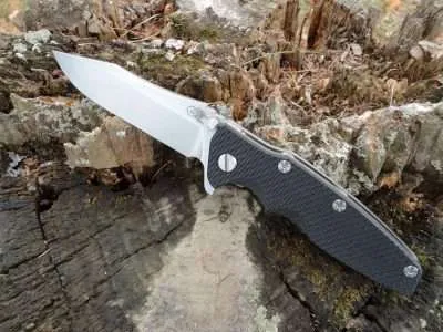Hinderer Eklipse 3.5" Spearpoint-Stonewash-Black G-10